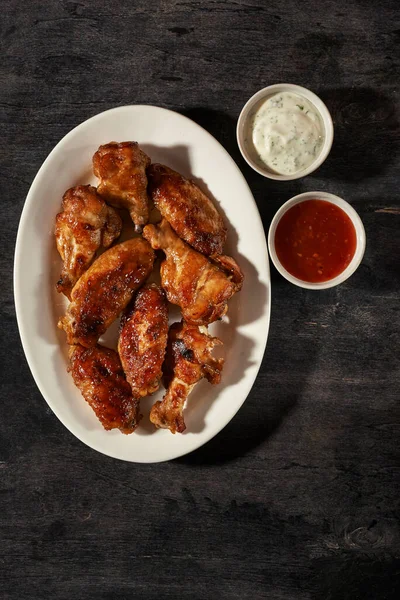 Fried chicken wings Royalty Free Stock Images