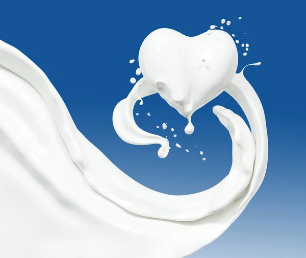 Всплеск Молока Абстрактный Изолированный Рендеринг — стоковое фото