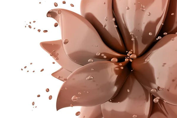 Latar Belakang Abstrak Coklat Bunga Diisolasi Render — Stok Foto