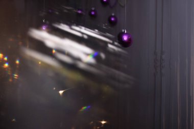 Noel arkaplanı ve Bokeh ile Noel süslemeleri