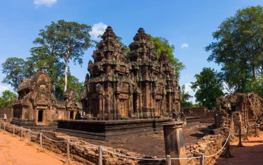 Siem Reap Kamboçya 'daki Banteay Srei veya Lady Temple