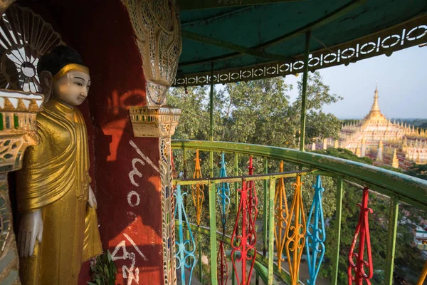 Buddyjski Piękne Miejsce Thanboddhay Phaya Munywa Myanmar Azji Południowo Wschodniej — Zdjęcie stockowe