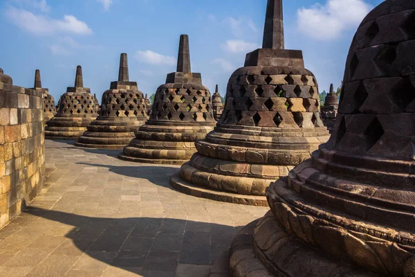 Borobudur Tempel Bij Dag Tijd Yogyakarta Java Indonesië — Stockfoto