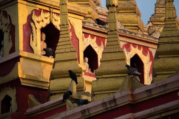 Красивое Буддийское Место Танбоддай Фая Монива Мьянма Юго Восточная Азия — стоковое фото