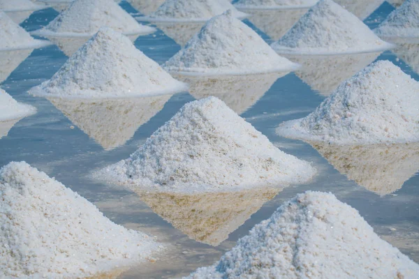 Heap Sea Salt Original Salt Produce Farm Make Natural Ocean — Stock Photo, Image