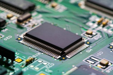 elektronik devre kartı işlemci closeup