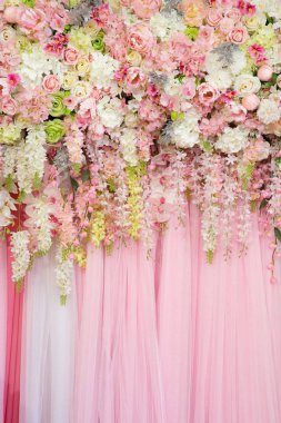 çiçekler çok güzel arka plan düğün töreni sahne dekorasyon için mix
