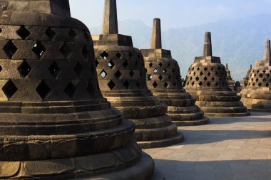 Borobudur Temple at sunrise time, Yogyakarta, Java, Indonesia.