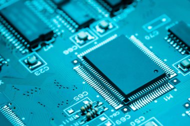 elektronik devre kartı işlemci closeup