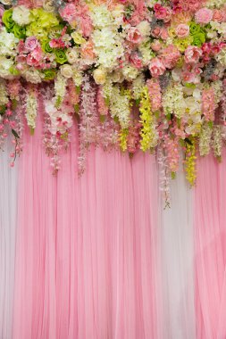 çiçekler çok güzel arka plan düğün töreni sahne dekorasyon için mix