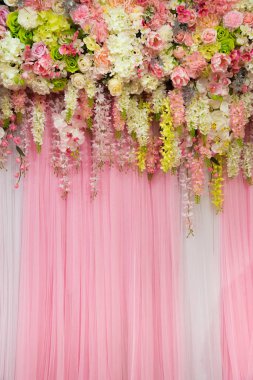çiçekler çok güzel arka plan düğün töreni sahne dekorasyon için mix