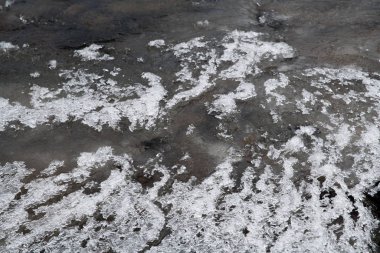 Kar ve buz pul sıfır noktası, sis ve buğu, doğada donmuş yerden dokusuna hava gün zaman, Sikkim, Kuzey Hindistan