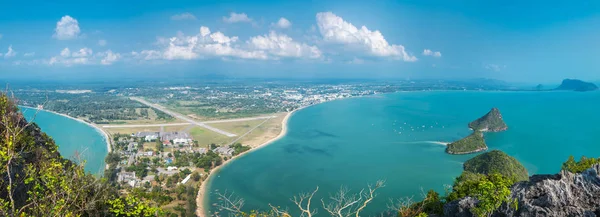 Eiland Panorama Van Manao Baai Zee Scape Prachuap Khiri Khan — Stockfoto