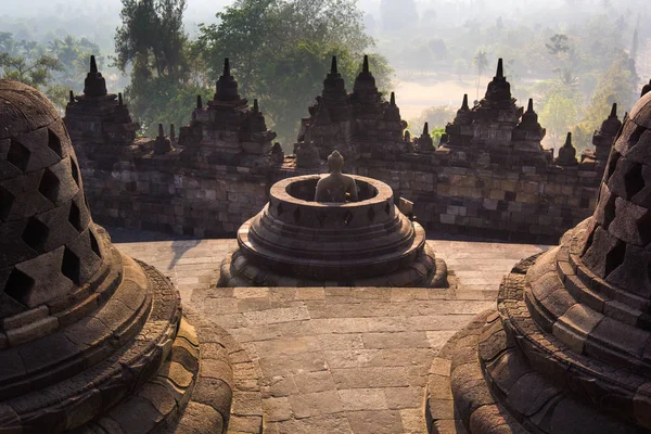 Borobudur Temple Twilight Time Yogyakarta Java Indonesia — Stock fotografie