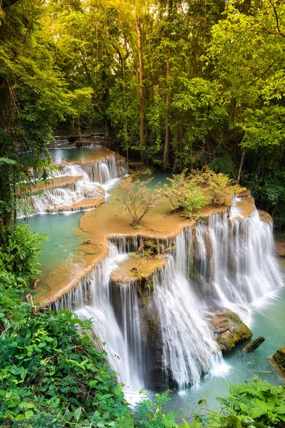 Водоспад Таїланді Називається Хуай Або Хуай Mae Khamin — стокове фото