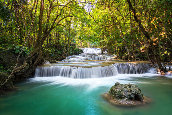 Waterfall in Thailand, called Huay or Huai mae khamin in
