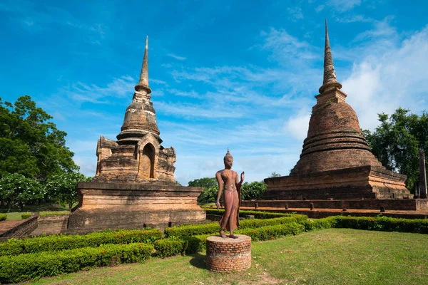 Güzel Bir Tapınak Tayland Isim Sukhothai Historical Park Sri — Stok fotoğraf