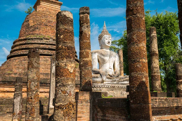 Güzel Bir Tapınak Tayland Isim Sukhothai Historical Park Sri — Stok fotoğraf