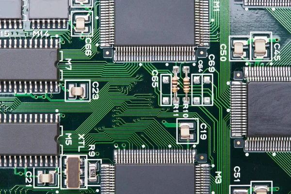 Closeup of electronic circuit board — Stock Photo, Image