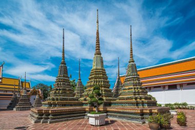 Tay mimari Pho tapınak ya da Wat Pho Bangkok, Tayland.