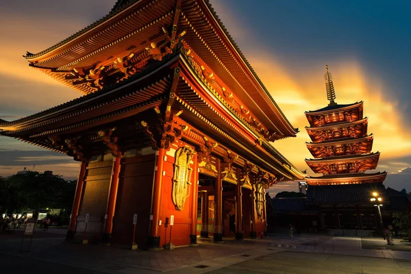 Asakusa 'daki Sensoji Tapınağı, Tokyo, Japonya. — Stok fotoğraf