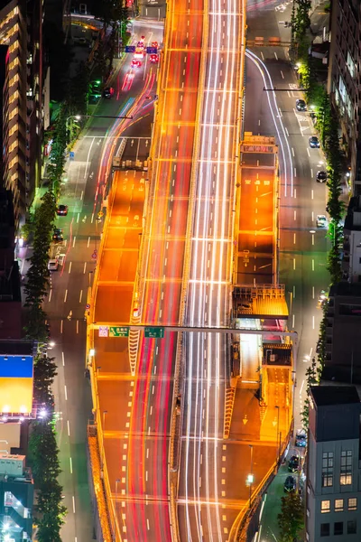 Vista Aérea Carretera Ciudad Tokio Horizonte Urbano — Foto de Stock