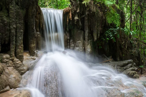 Erawan Waterfall in Thailand is locate in Kanchanaburi Provience — Stock Photo, Image
