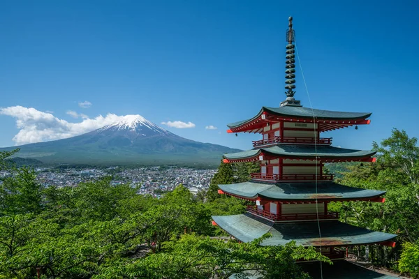 Fujiyoshida Japonsko Chureito Pagoda Fuji — Stock fotografie