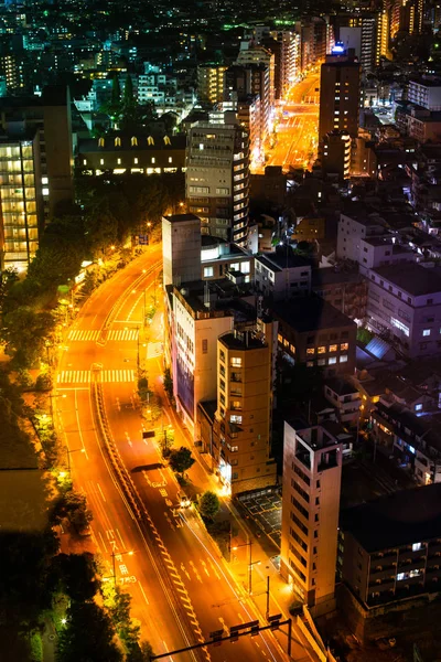 Flygfoto Över Road Tokyo City Stadsbilden Skyline Royaltyfria Stockbilder