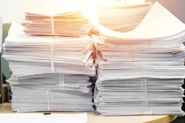 Paper Heap Hard Work Useless Paper Light Shade — Stock Photo, Image