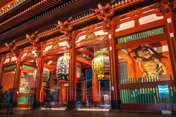 Gece Sensoji Tapınakta Asakusa Tokyo Japonya — Stok fotoğraf