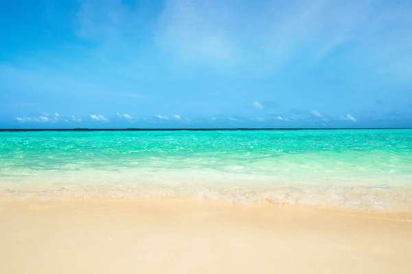 Onda Praia Mar Tropical Areia Branca — Fotografia de Stock