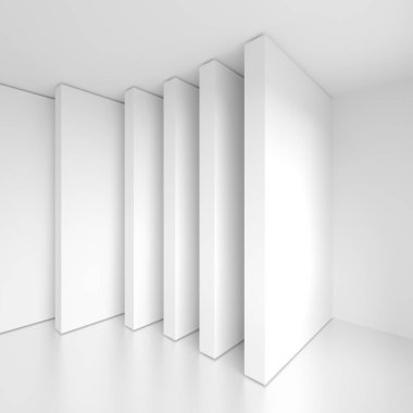 Modern mimari arka plan. Yaratıcı iç tasarım. 3D render