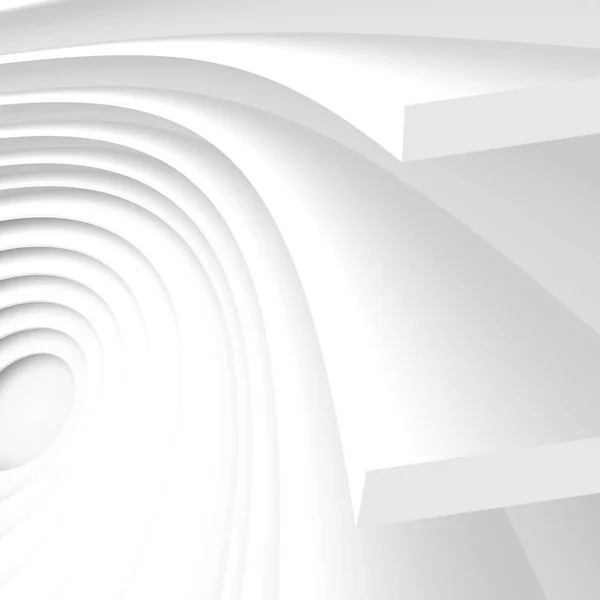 Futurystyczna Architektura Tło Białe Streszczenie Tapeta Renderowania — Zdjęcie stockowe