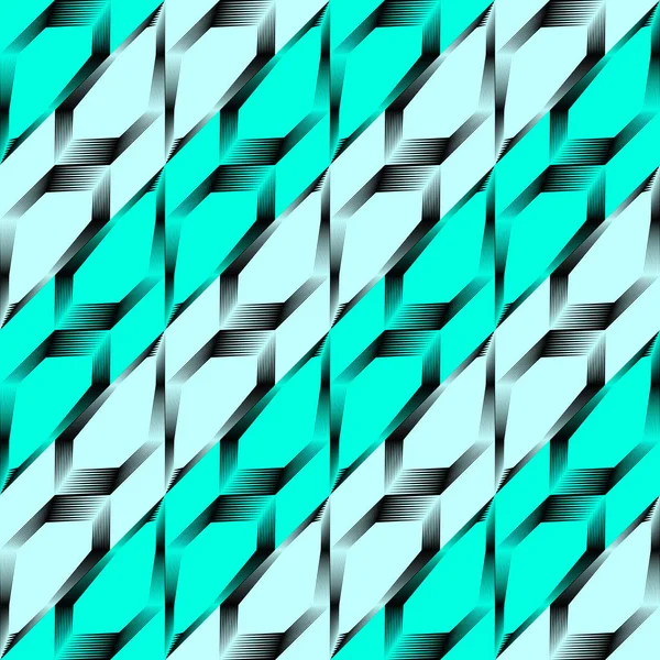 Sömlös Diagonal Randmönster Vector Abstrakt Grön Bakgrund Geometriska Grafisk Design — Stock vektor