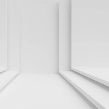 Modern mimari arka plan. Yaratıcı iç tasarım. 3D render