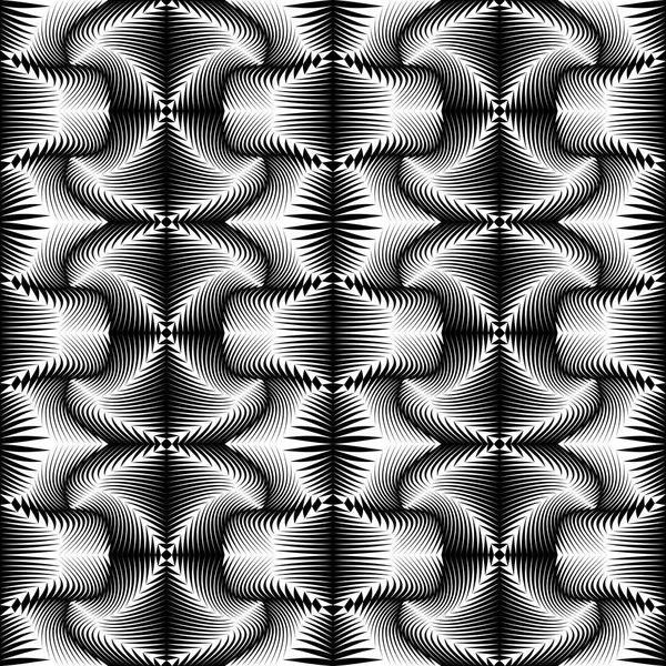 Ornement Géométrique Sans Fin Motif Décoratif Noir Blanc — Image vectorielle