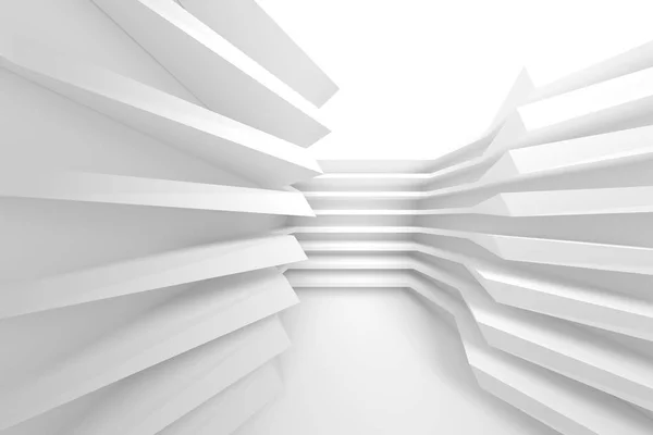 Fondo Interior Moderno Blanco Bloques Construcción Abstractos Diseño Formas Geométricas —  Fotos de Stock