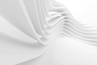 Beyaz mimari daire. Modern yapı tasarımı