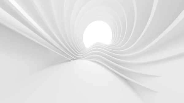 Fehér kör alakú épület. Modern geometriai háttérkép. Futurisztikus — Stock Fotó