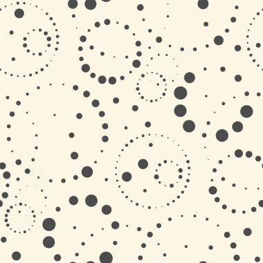 Sorunsuz Kaotik Daire Arka Plan. Vektör Blot Deseni