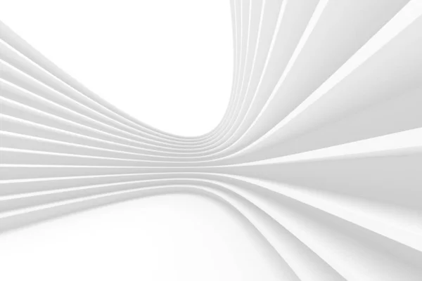 Абстрактный архитектурный фон. 3D-рендеринг белого круга — стоковое фото