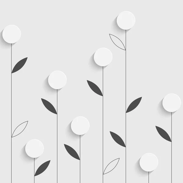 Fond de fleur sans couture 3d. Modèle floral vectoriel — Image vectorielle