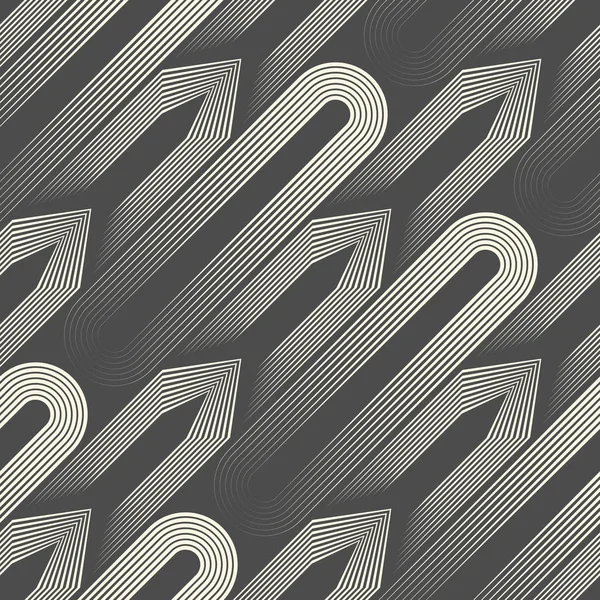 Endlose monochrome Tapeten. Dekoratives Vintage-Muster — Stockvektor