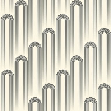 Dikişsiz Geometrik Duvar Kağıdı. Dekoratif Çizgi Deseni