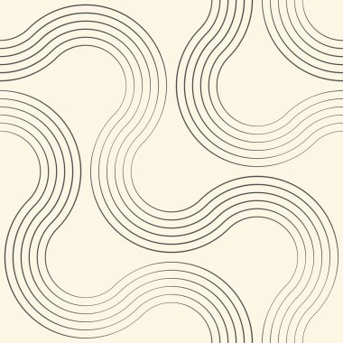 Dikişsiz Kavisli Şerit Arka Plan. Vektör Minimalist Desen