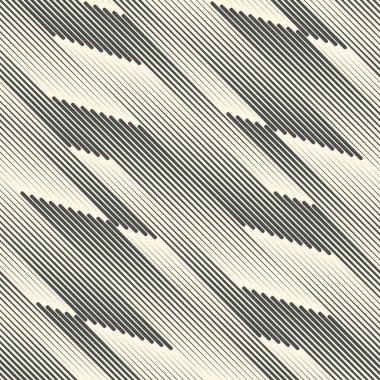 Dikişsiz Diyagonal Çizgi Arka Plan. Vektör Monokrom Grafik Des