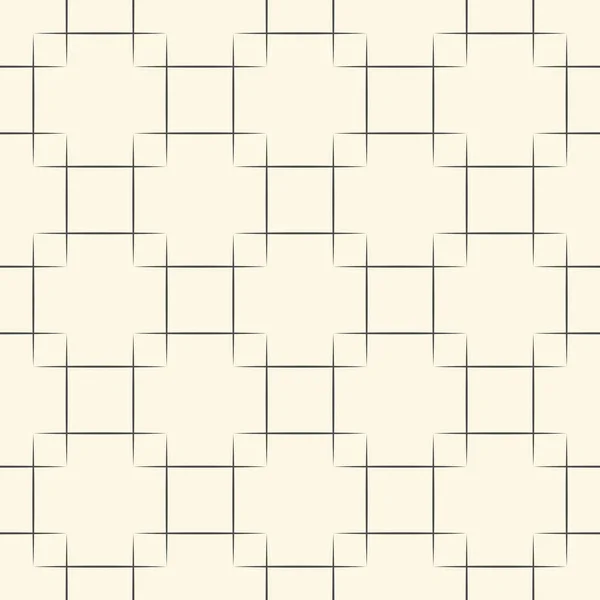 Seamless Square Pattern. Abstract Monochrome Grid Background — Stock Vector