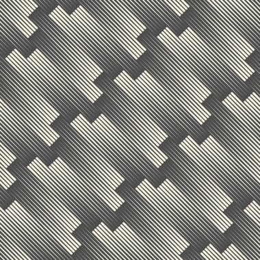 Dikişsiz Diyagonal Çizgi Arka Plan. Vektör Monokrom Grafik Des