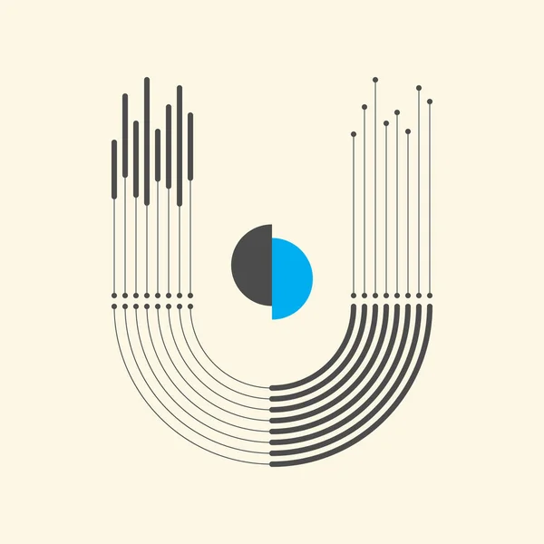 Streszczenie Geometrycznego Logo Minimalny Futurystyczny Projekt Graficzny Ilustracja Wektora — Wektor stockowy